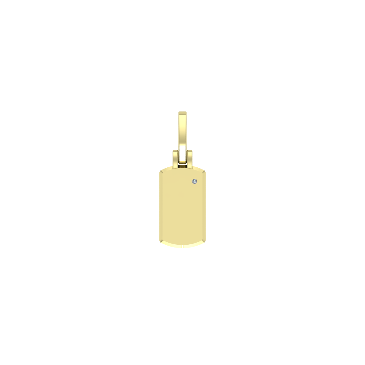 HIP-HOP DOG TAG DIAMONDS PENDANT